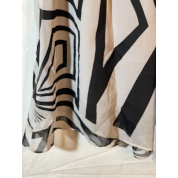 forever sleeveless shirt beaded embellished black graphic sheer layed small armp - Picture 9 of 10